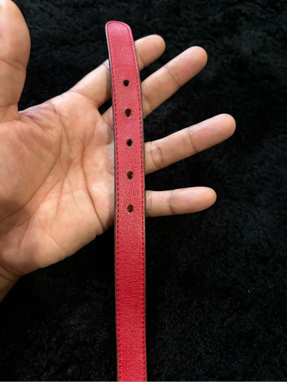 Red Gucci Belt Interlocking Silver G Logo Buckle Kids S